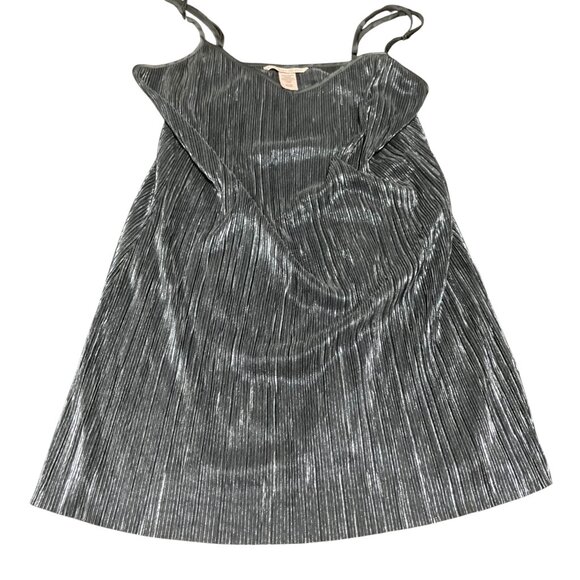 Victoria’s Secret Metallic Pleated Mini Slip Dress – Silver Gray, Size S - Picture 10 of 10